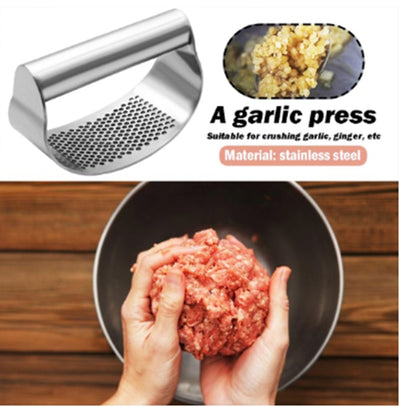 Garlic Press for Kitchen Pounding Garlic Ring Manual