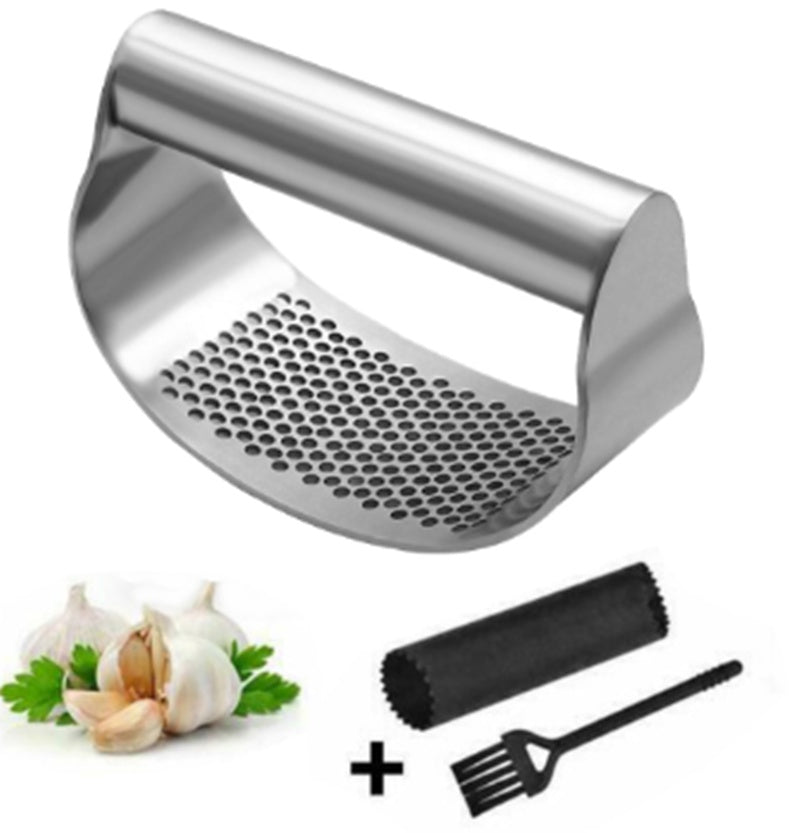 Garlic Press for Kitchen Pounding Garlic Ring Manual