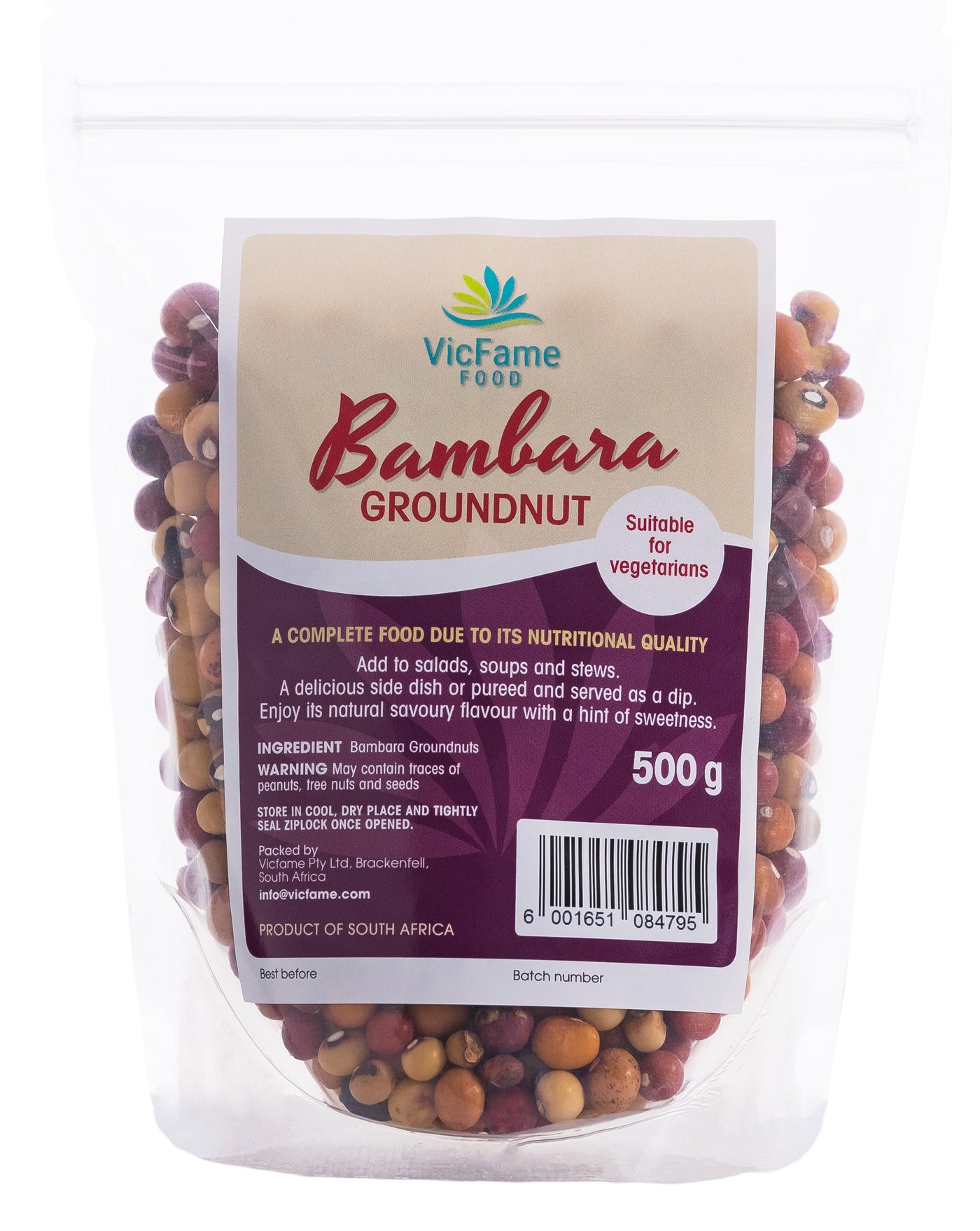 Bambara groundnut, product front - VicFame Foods